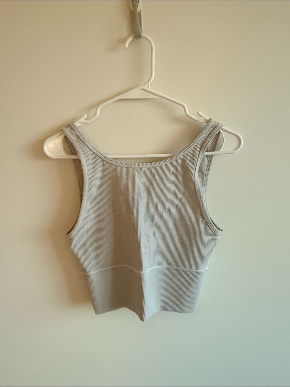 lululemon athletica Light Gray Ribbed Tank Top